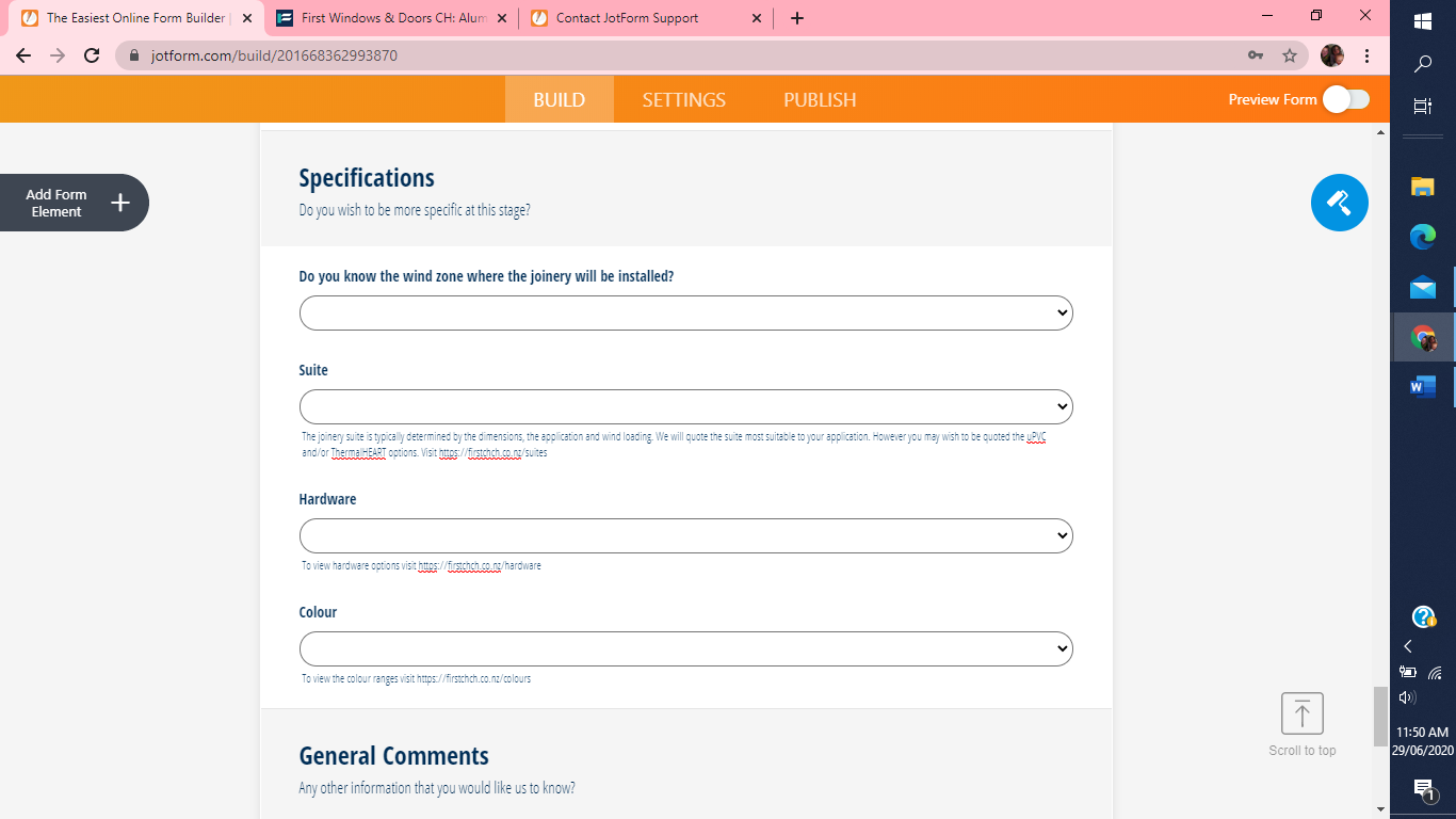 How can I hyperlink in question sub labels?